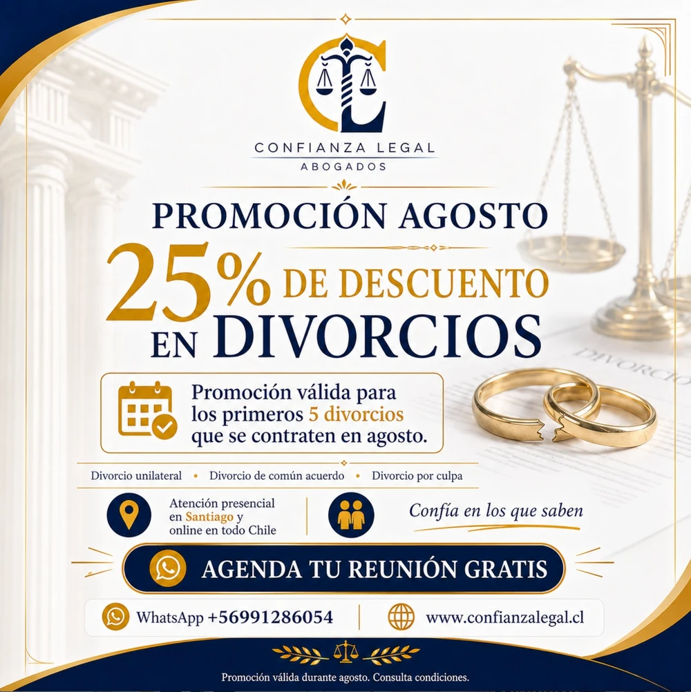 Pieza promocional de servicios de divorcio para Confianza Legal.