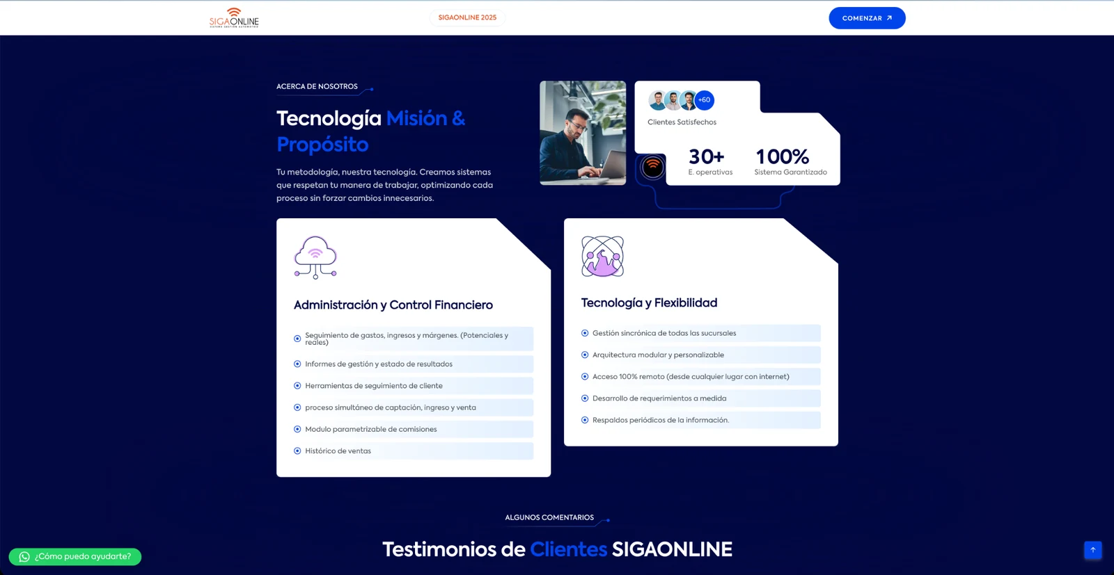 Vista del proyecto Sigaonline